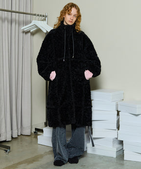 [25WINTER PRE-ORDER] Cut Off High Neck Boa Coat