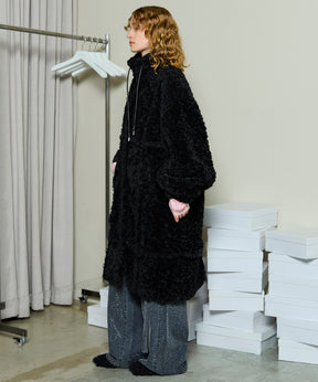 [25WINTER PRE-ORDER] Cut Off High Neck Boa Coat