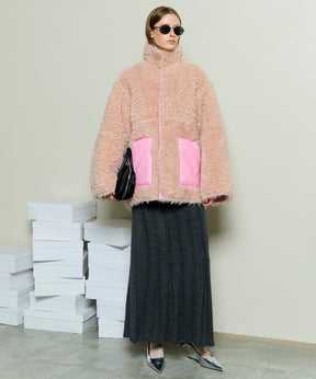 [25周期预订]随机肋骨编织喇叭裙