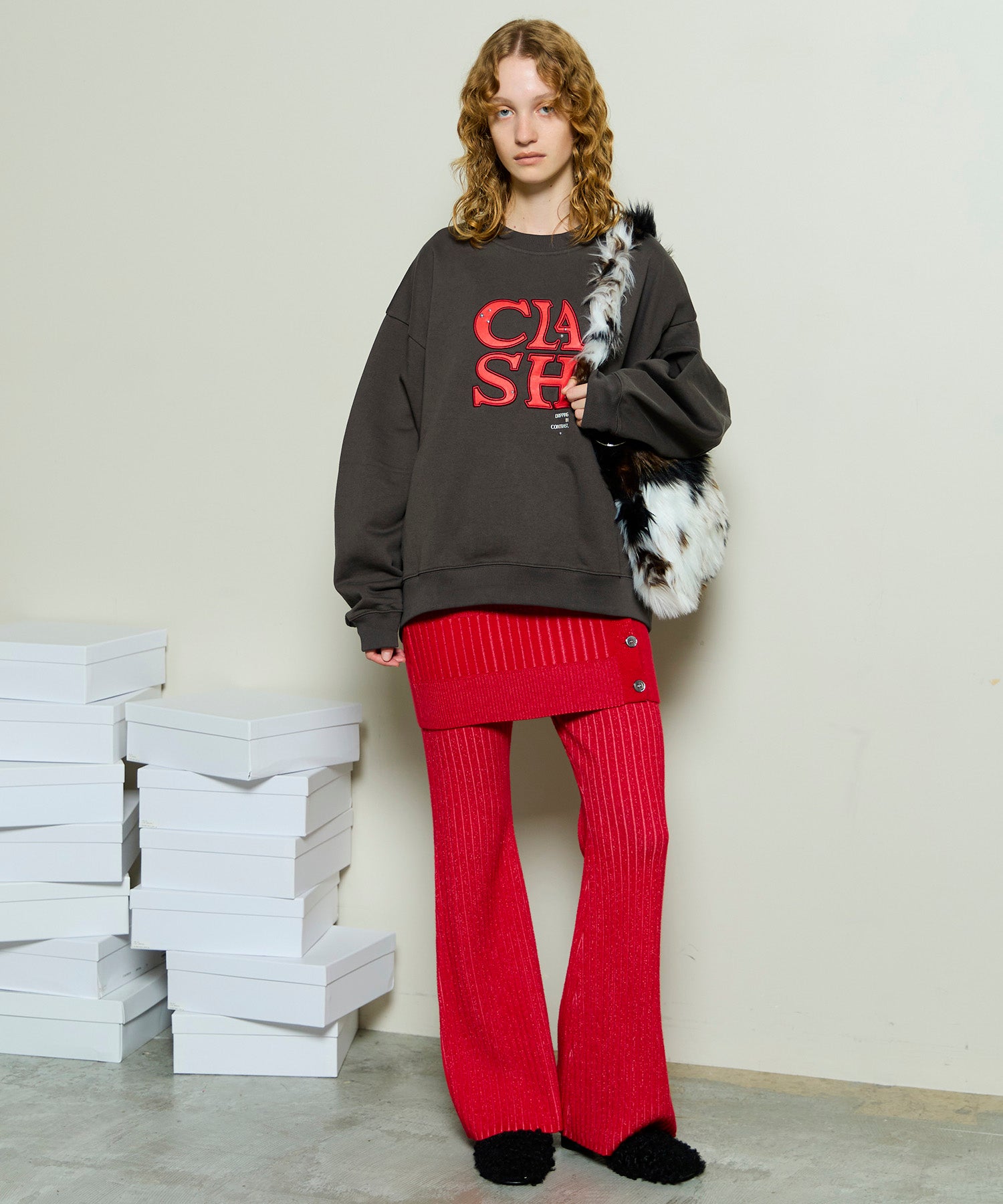 [25WINTER PRE-ORDER] Knit Skirt and Pants Set