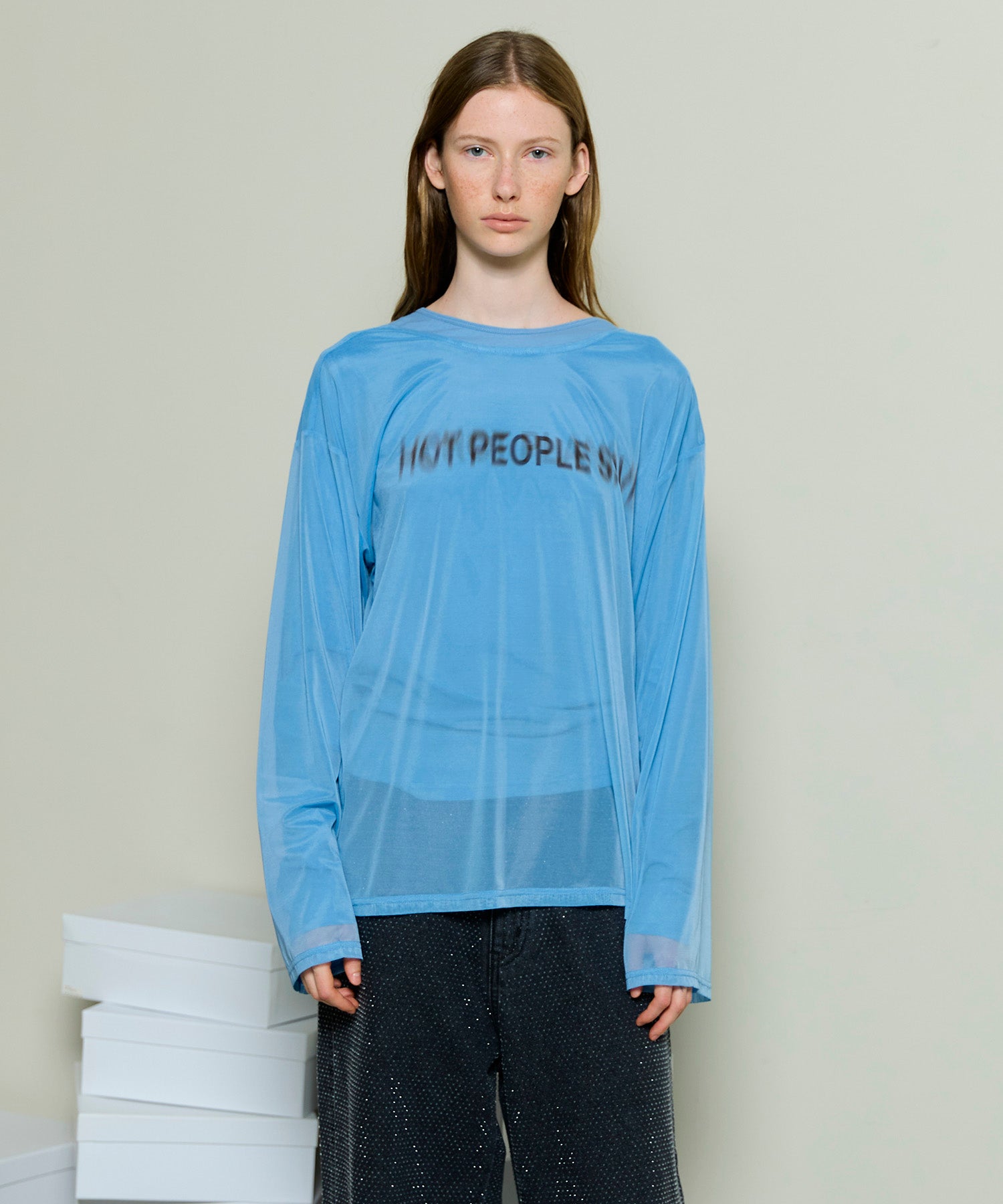 【SALE】Sheer Layered Long Sleeve T-shirt