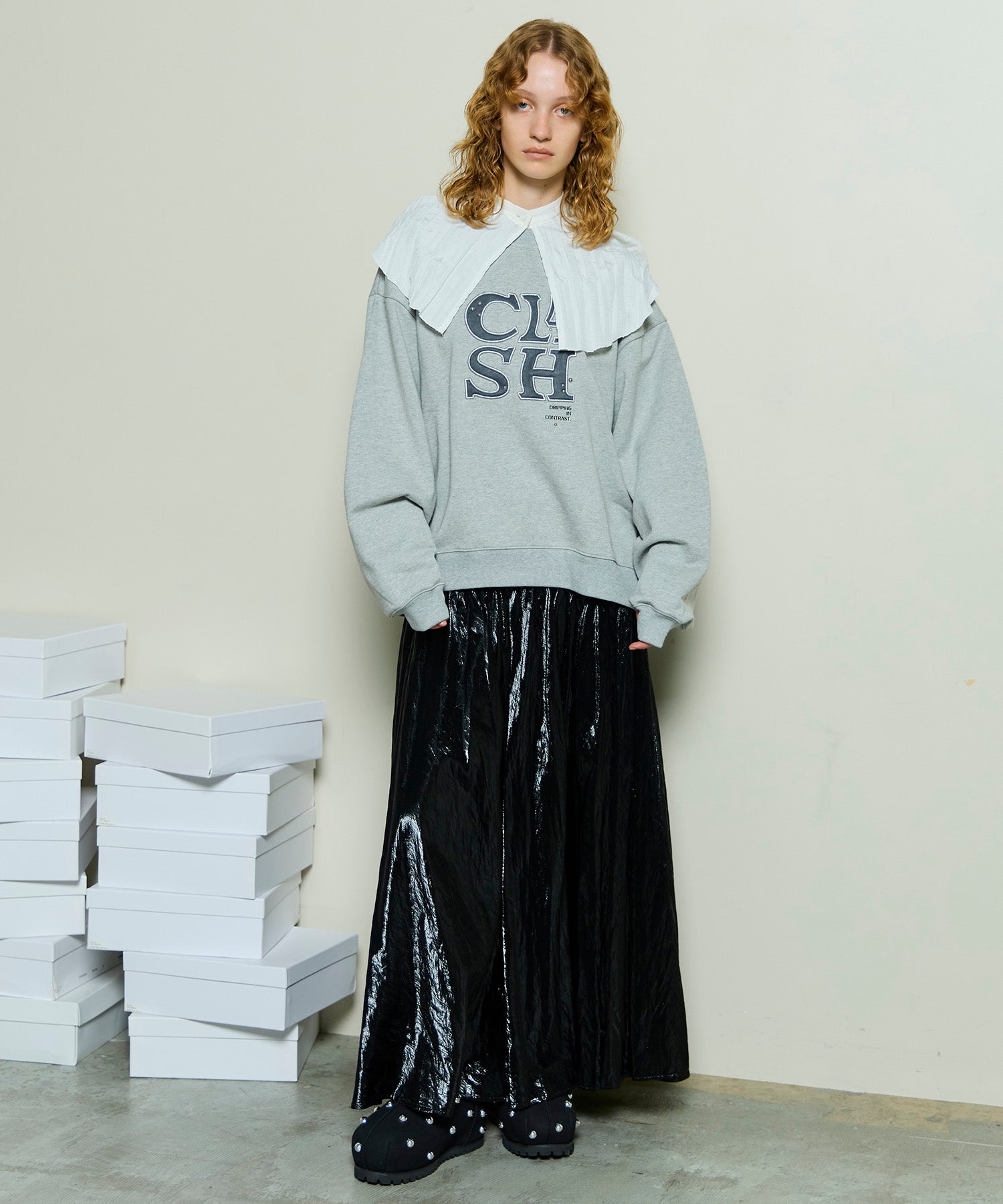 [25Winter预订]金属耀斑裙