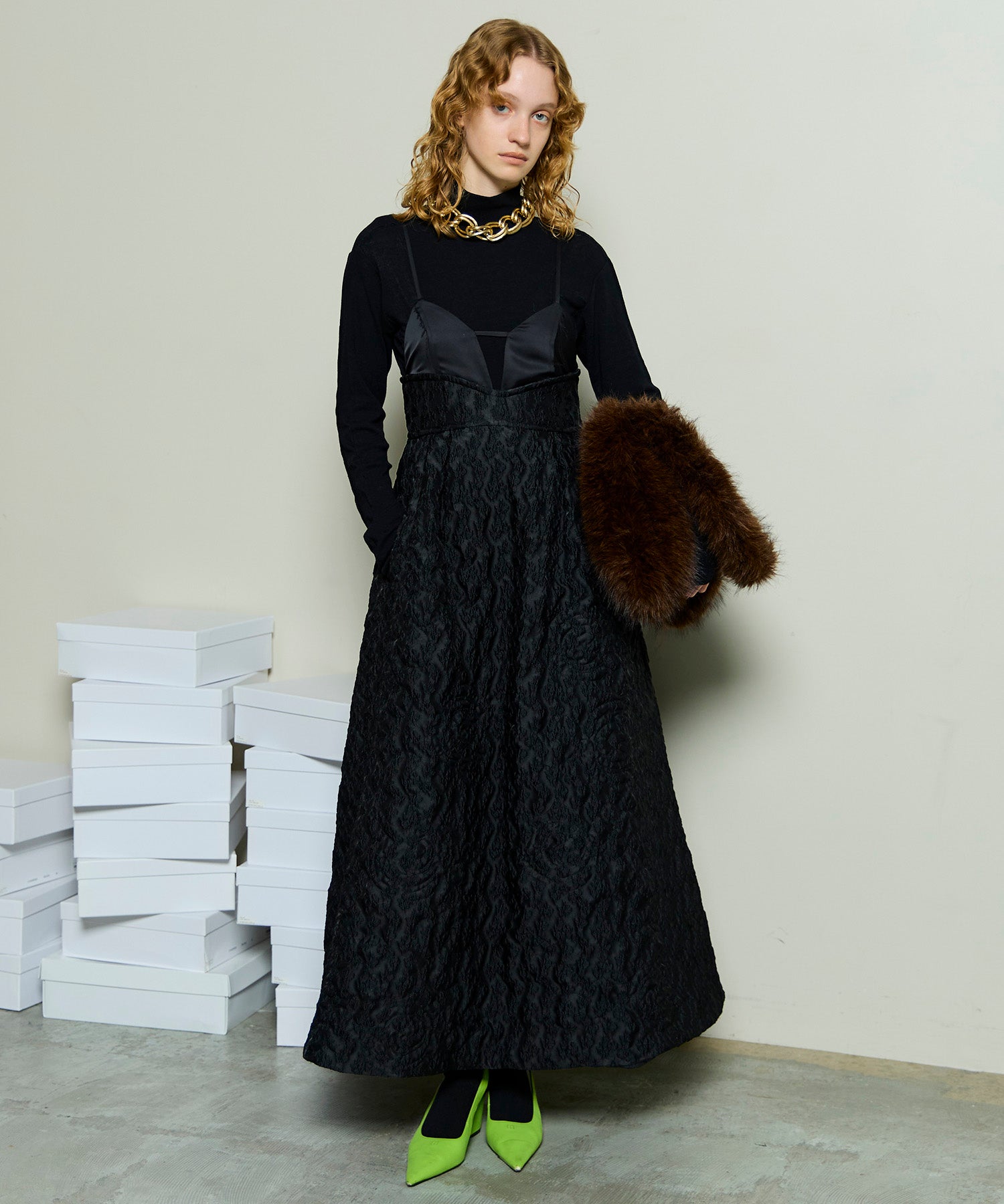 【25WINTER PRE-ORDER】2way Jacquard Dress