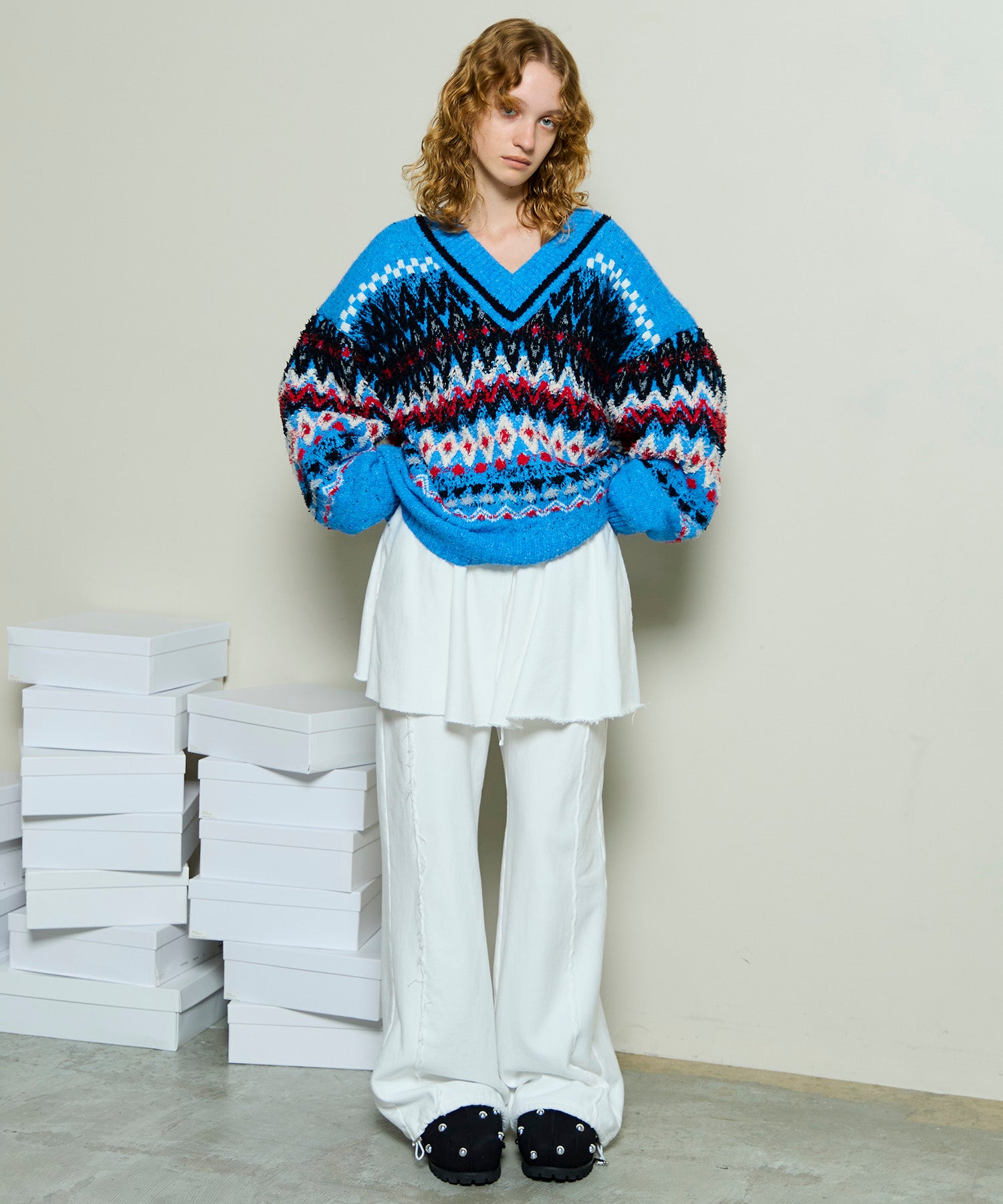 [25WINTER PRE-ORDER] Flared Skirt Layered Sweatpants