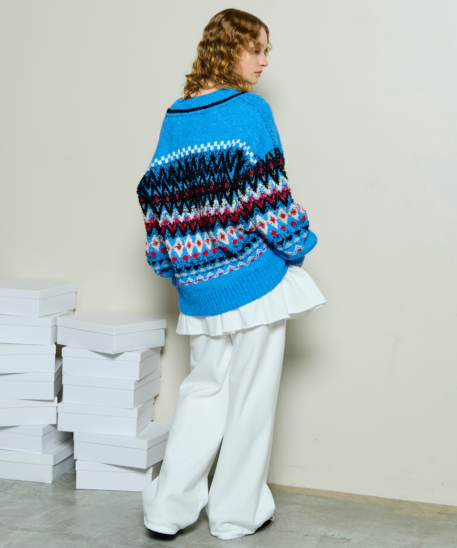 [25周期预订] Mokemoke Argyle针织套头衫