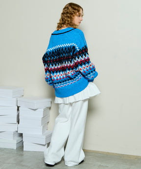 [25周期预订] Mokemoke Argyle针织套头衫