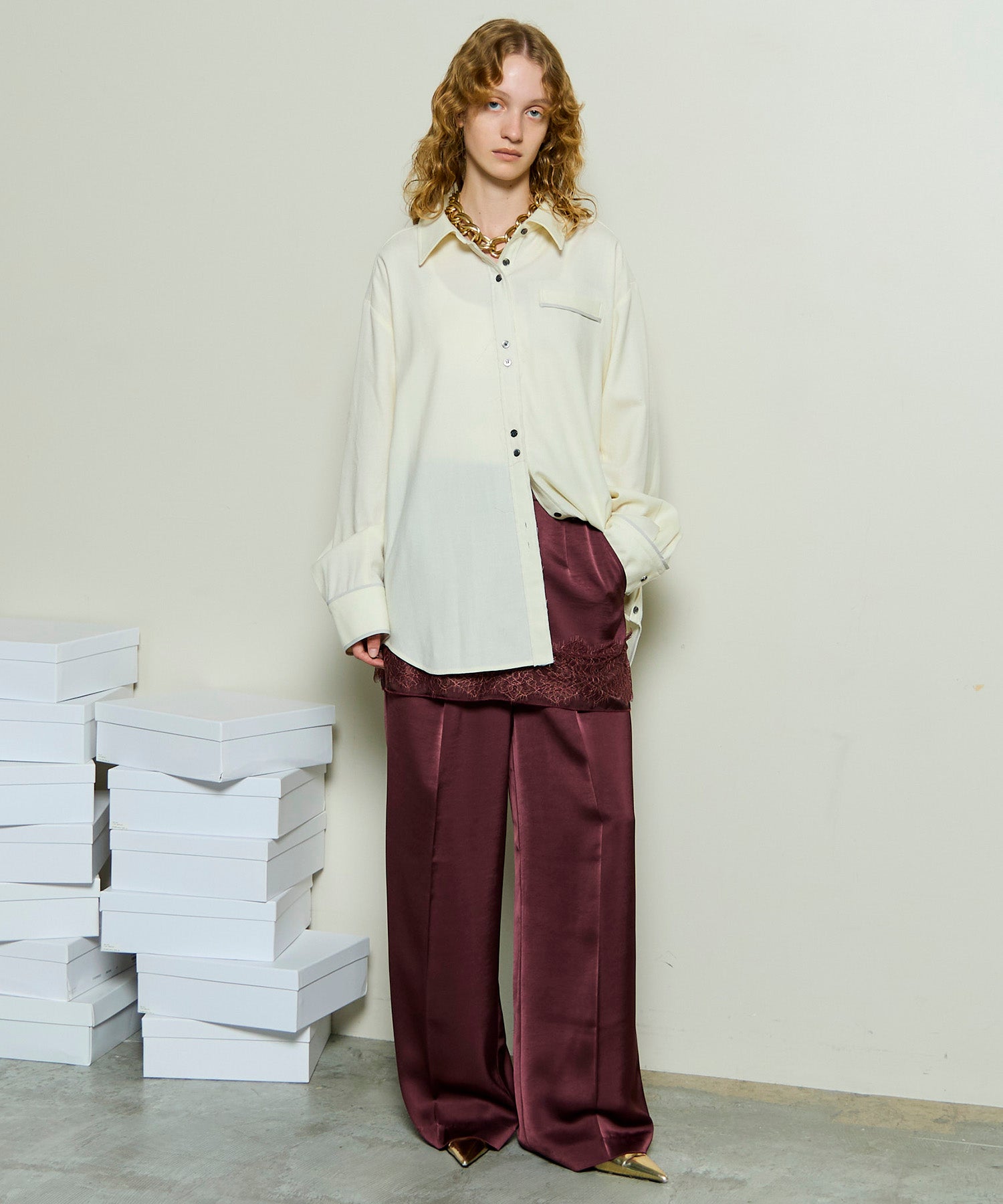 【25WINTER PRE-ORDER】Satin Skirt Pants