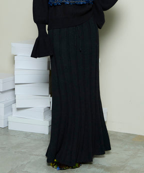 [25周期预订]随机肋骨编织喇叭裙