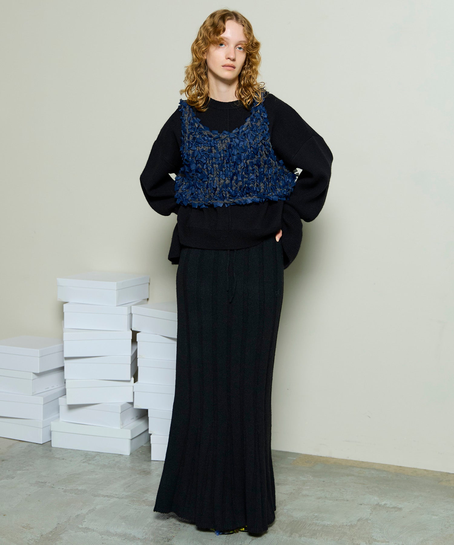 [25winter preoder] 리본 니트 카미솔 탑