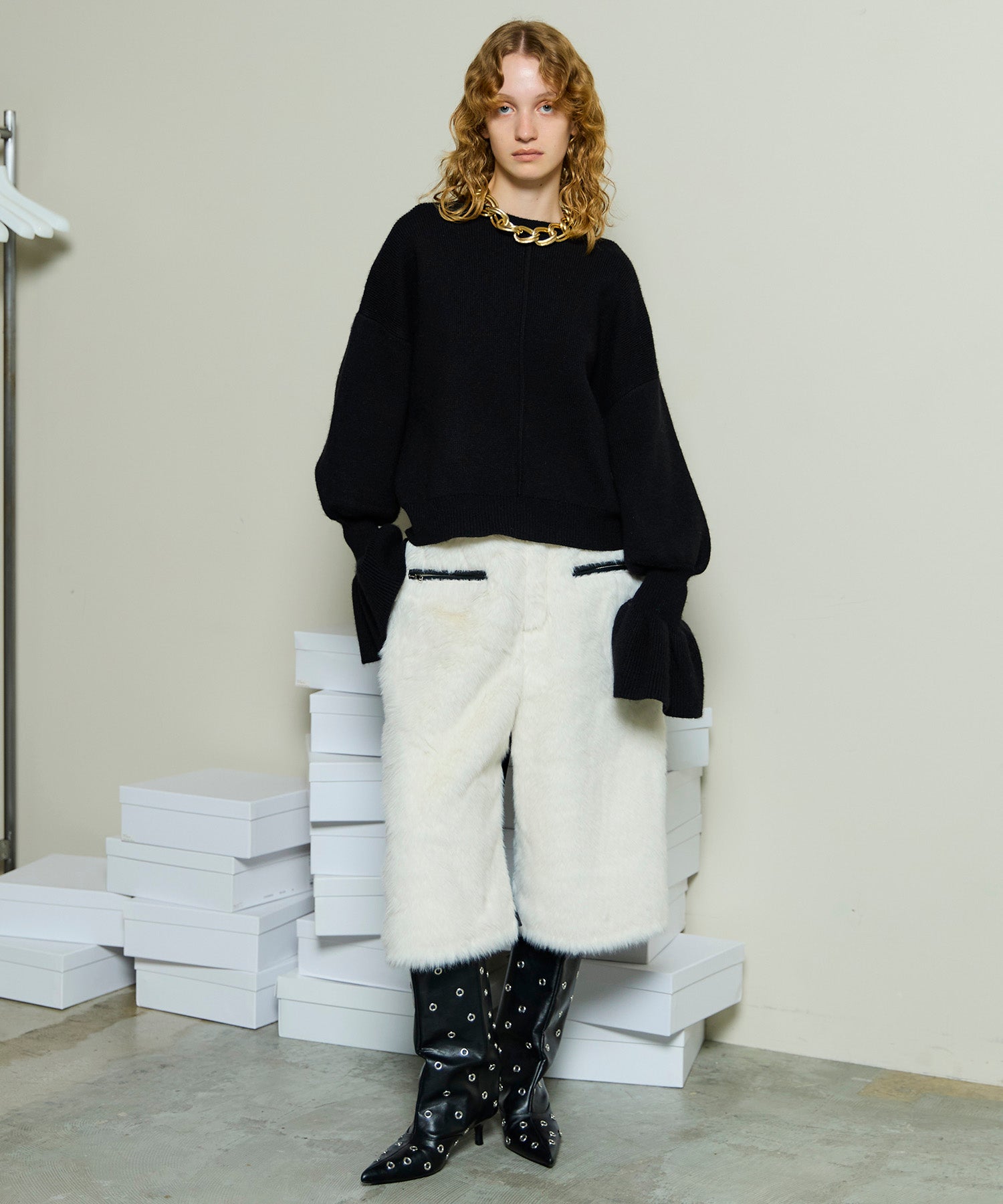 [25winter preoder] 2way ruffle collar 니트