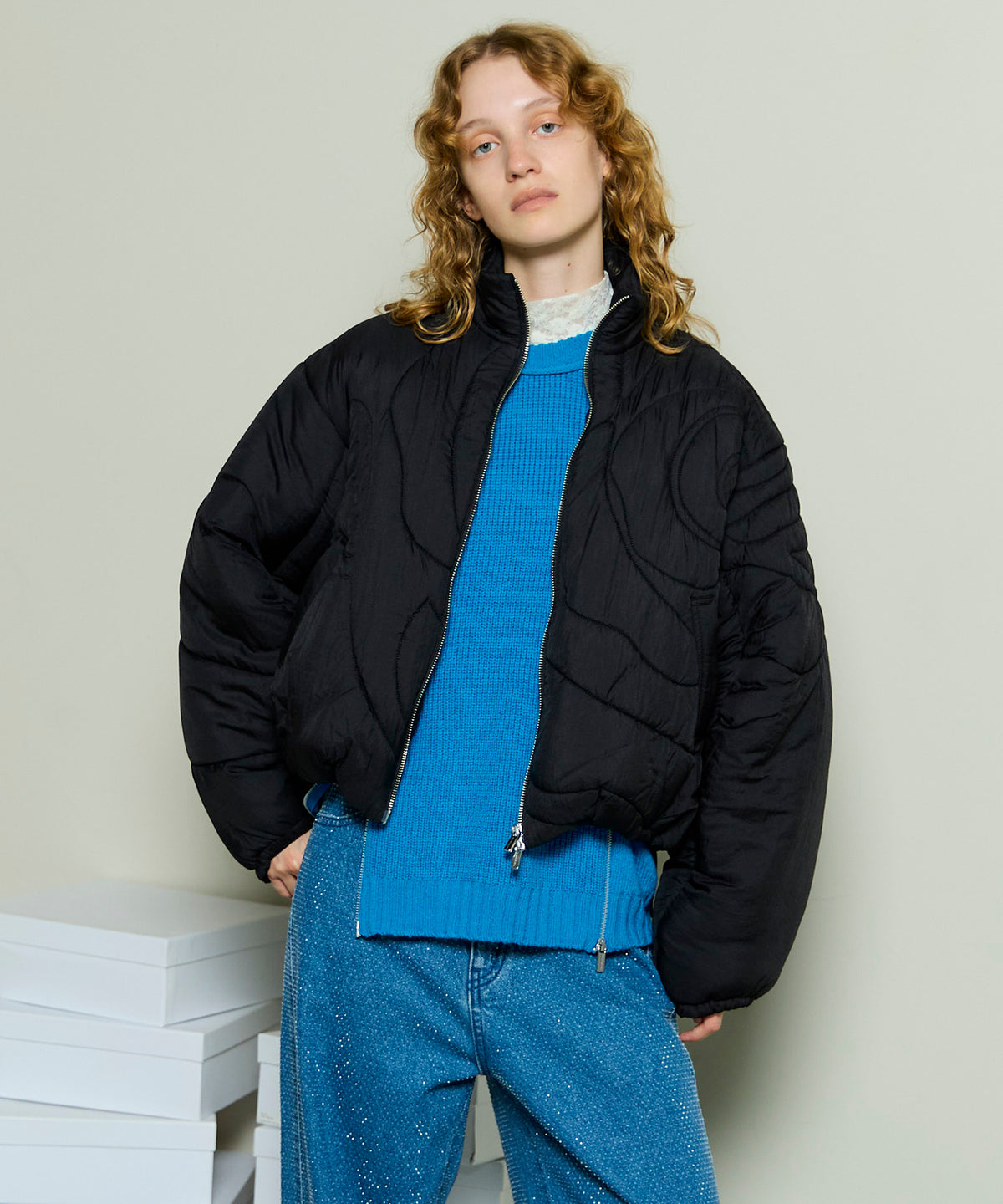 Rose Quilted Padded Jacket