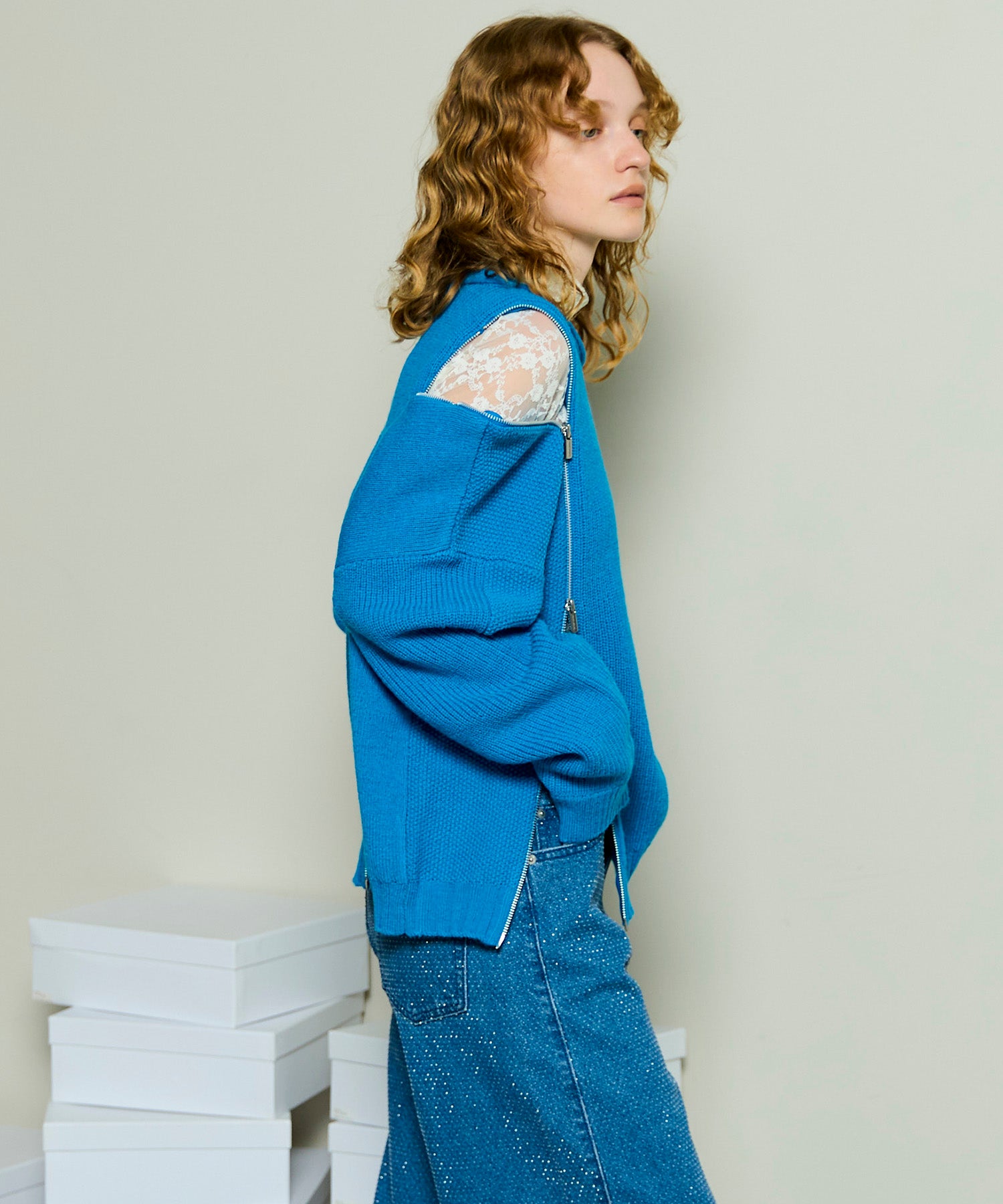 [25winter 선주문] 긴 지퍼 니트 풀오버