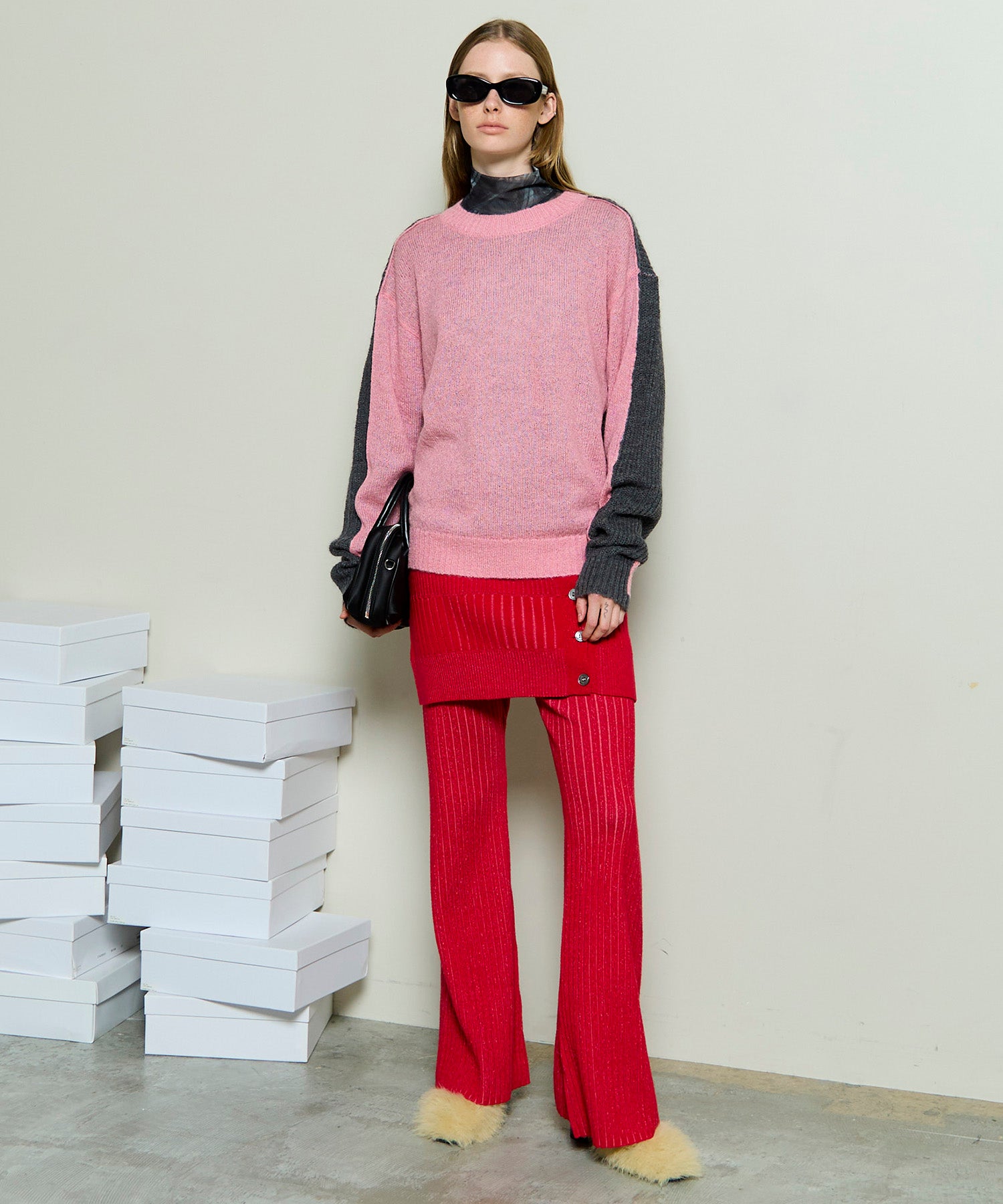 [25WINTER PRE-ORDER] Knit Skirt and Pants Set