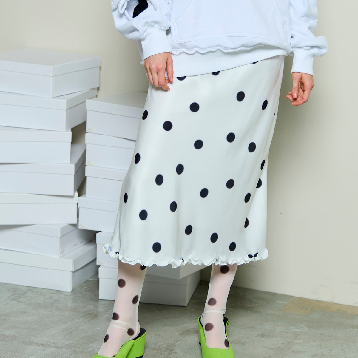 新品♡ bonjour skirt dress ＆scarf 8Y♡ 체크앤도트 | Skirt dress Rosa Bloom Print