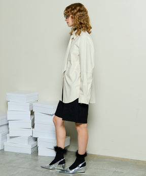 【25WINTER PRE-ORDER】Vegan Leather Tie Shirt