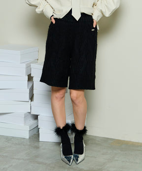 [25WINTER PRE-ORDER] Cable Knit Shorts