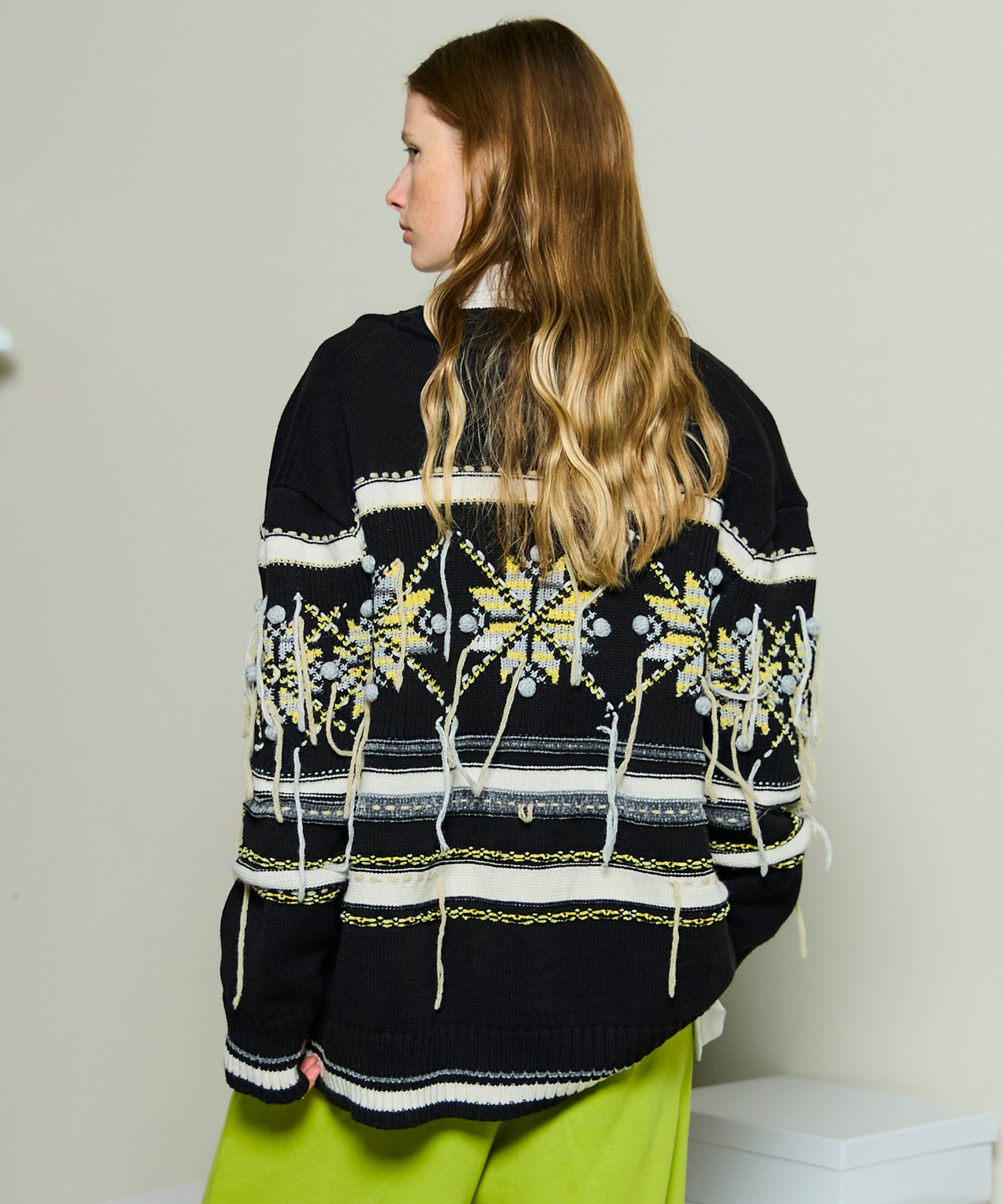 [25autumn preoder] Argyle Motif 핸드 스티치 니트 카디건