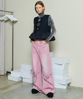 [25AUTUMN PRE-ORDER] Embroidery Peplum Vest