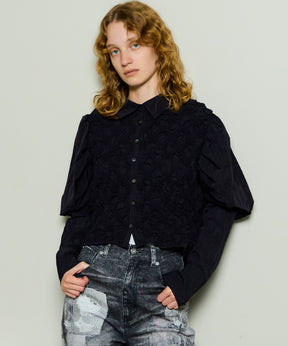 【25AUTUMN PRE-ORDER】Puff Sleeves Shirring Shirt