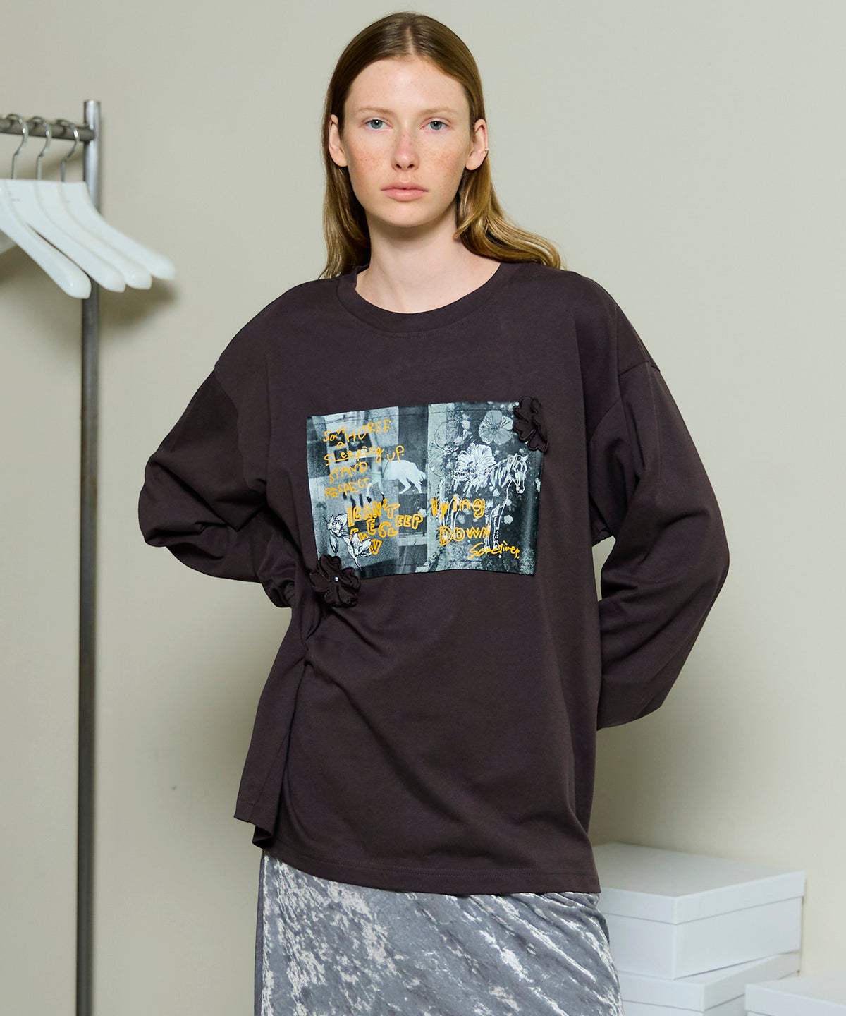 Garden Flower Photo Print Long Sleeve Tee