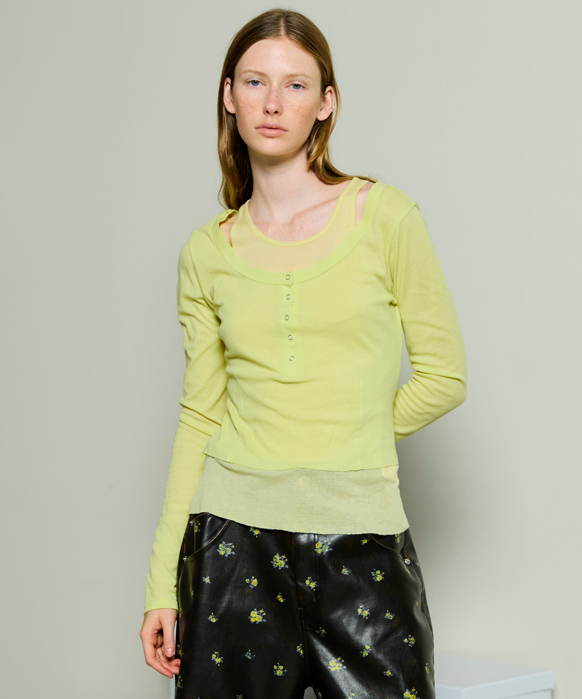 Layered Henley Neck Tops