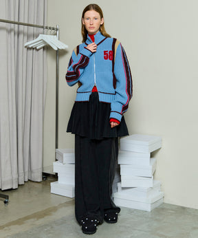 [25WINTER PRE-ORDER] Flared Skirt Layered Sweatpants