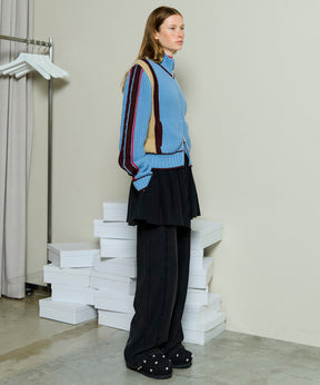 [25winter preoder] 숫자가 높은 넥 지퍼 니트 탑