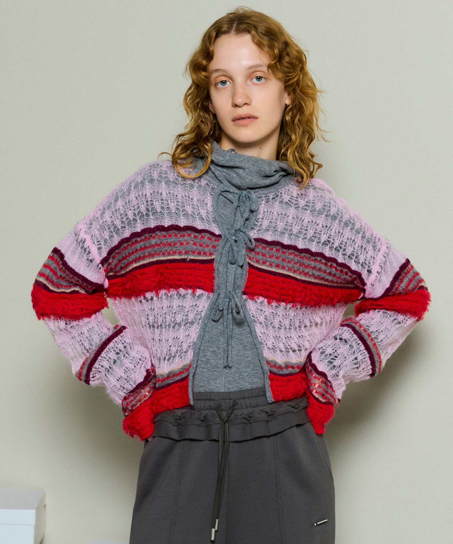 PRE-ORDER】2way Ribbon Cardigan