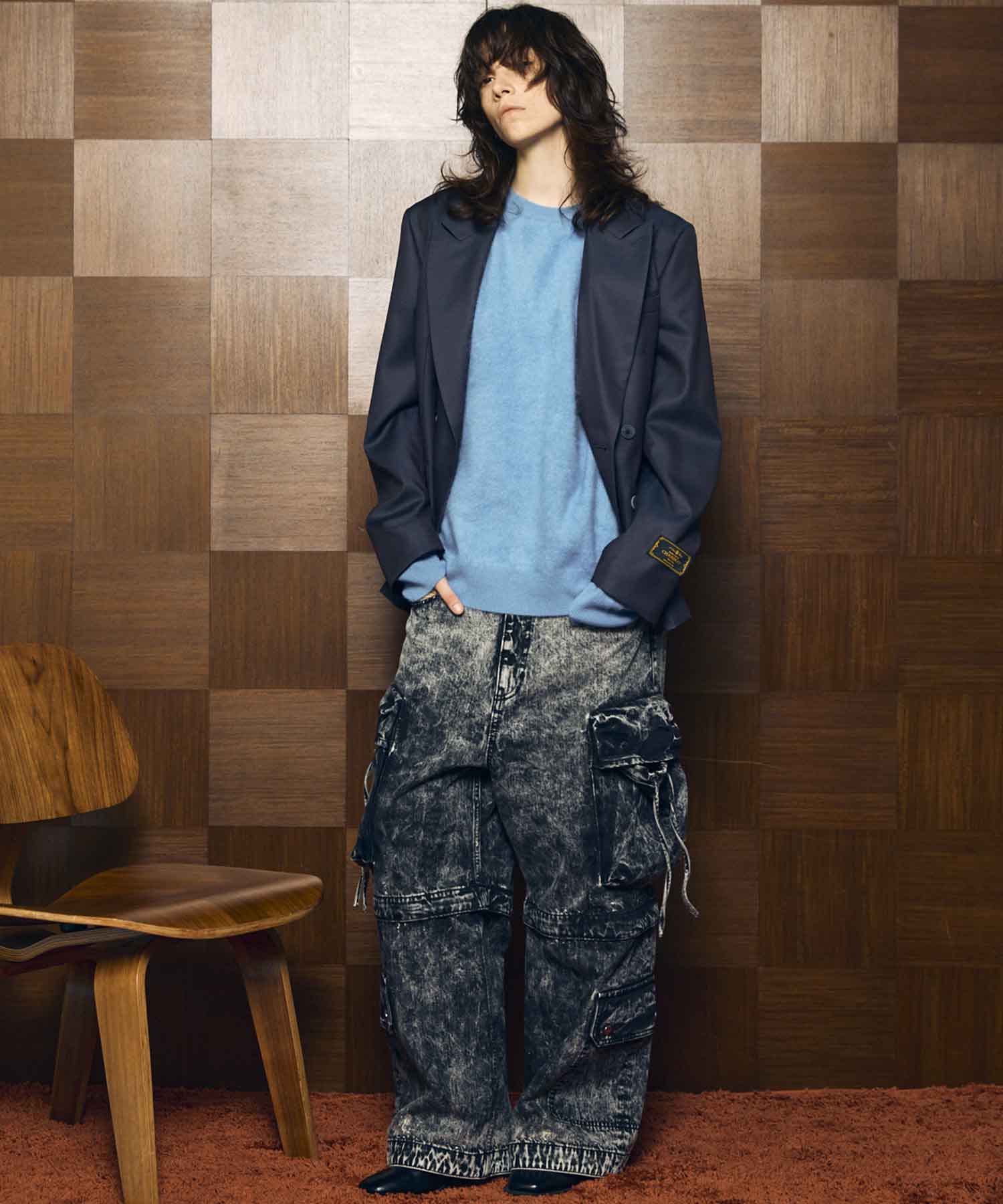 Gradation Short Length Prime-Over V-Neck Knit Pullover