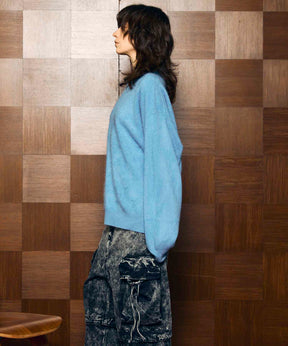 Gradation Short Length Prime-Over V-Neck Knit Pullover