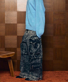 Big Pocket 2way Buggy Denim Cargo Pants