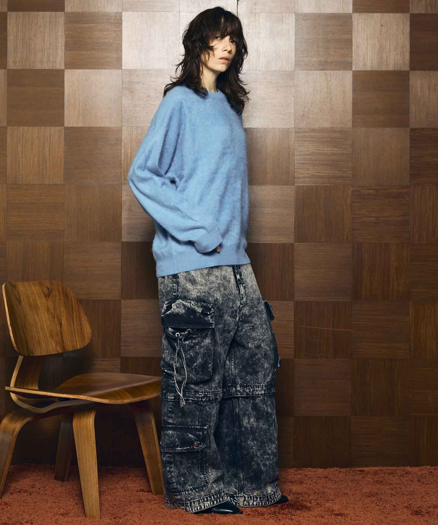 Gradation Short Length Prime-Over V-Neck Knit Pullover