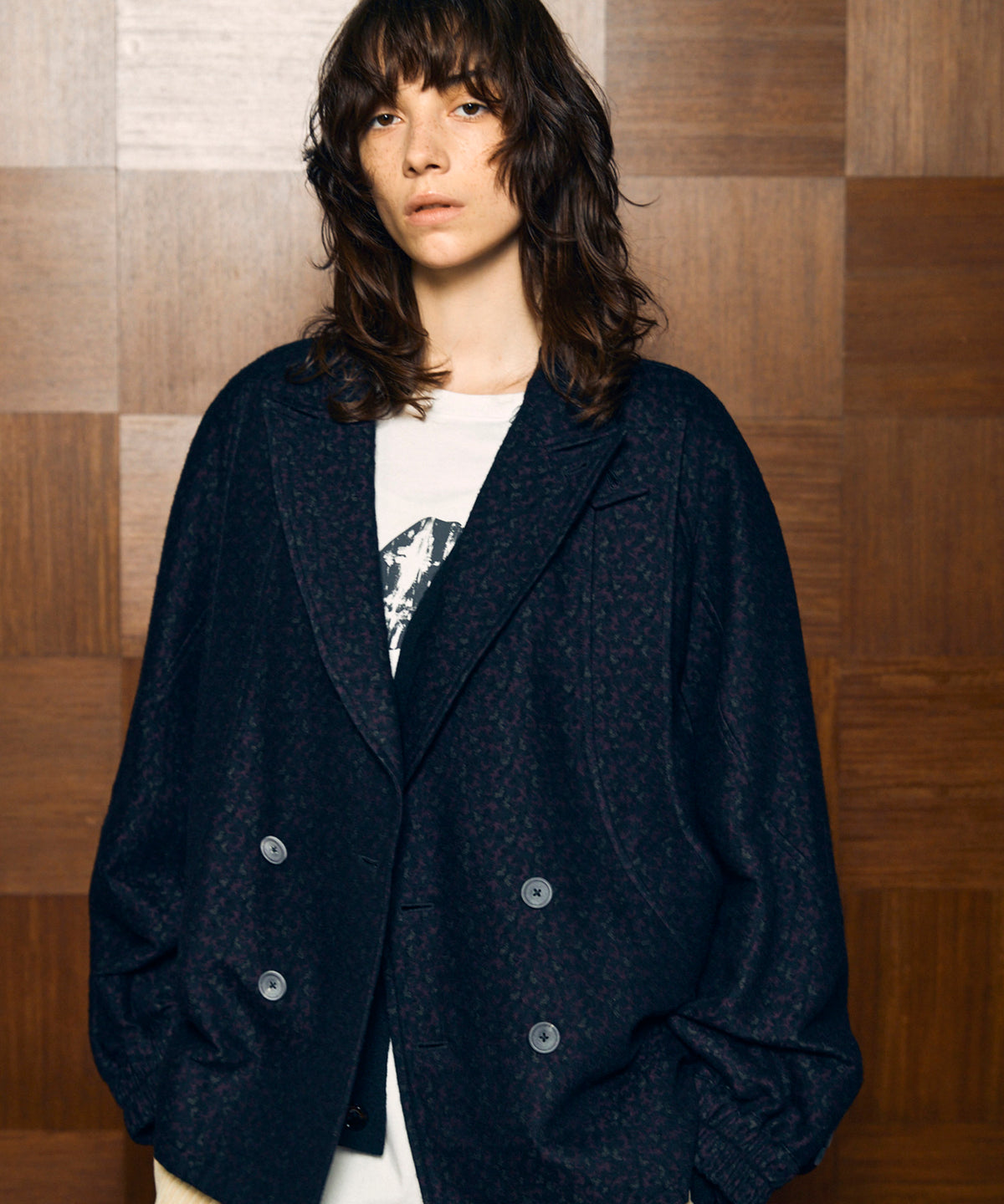 【Italian Dead Stock Fabric】Prime-Over Curved Pocket Jacket