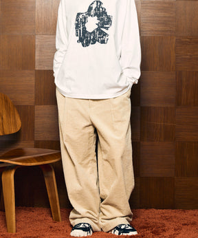 Wide-Wale Corduroy One-Tuck Pants