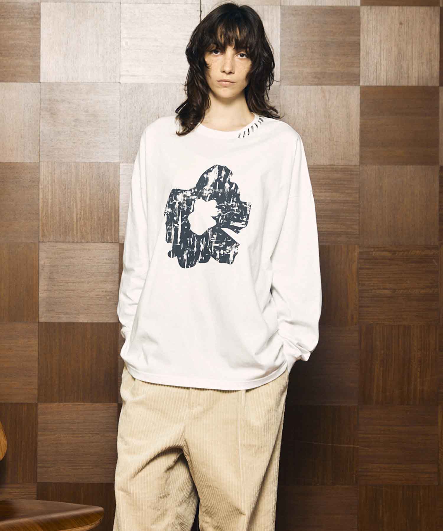 [25AW PRE-ORDER] Nuance Graphics Hand Stitching Long Sleeve TEE