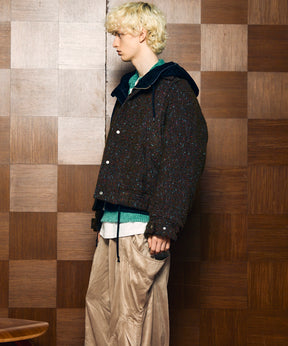 【Italian Dead Stock Fabric】Prime-Over Curved Pocket Blouson