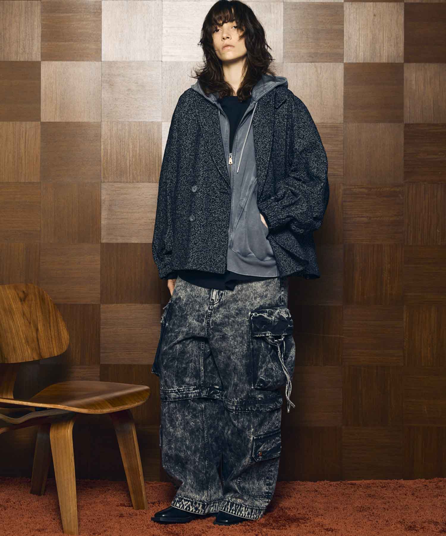 Prime-Over Crew Neck Long Sleeve Waffle T-Shirt