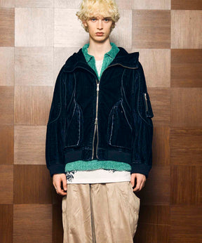 Different Material Docking Prime-Over Military Blouson