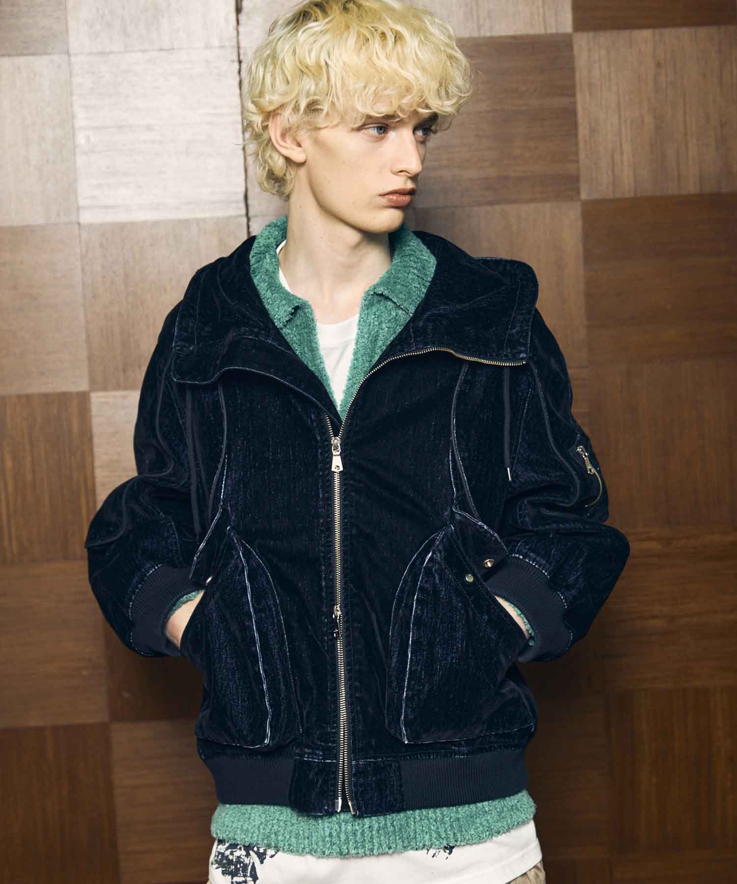 Different Material Docking Prime-Over Military Blouson