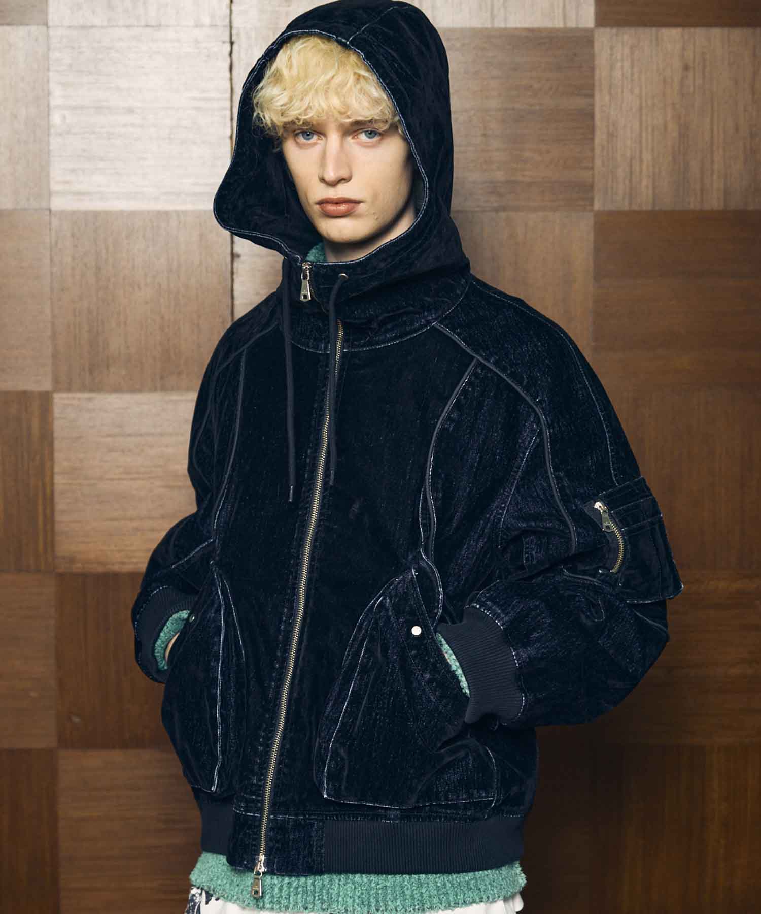 Different Material Docking Prime-Over Military Blouson