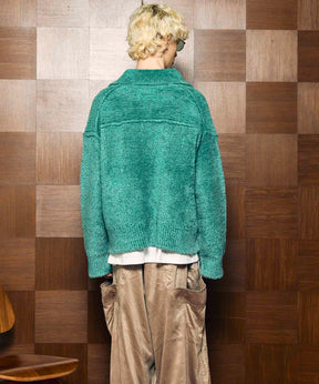 Gradation Short Length Prime-Over V-Neck Knit Pullover