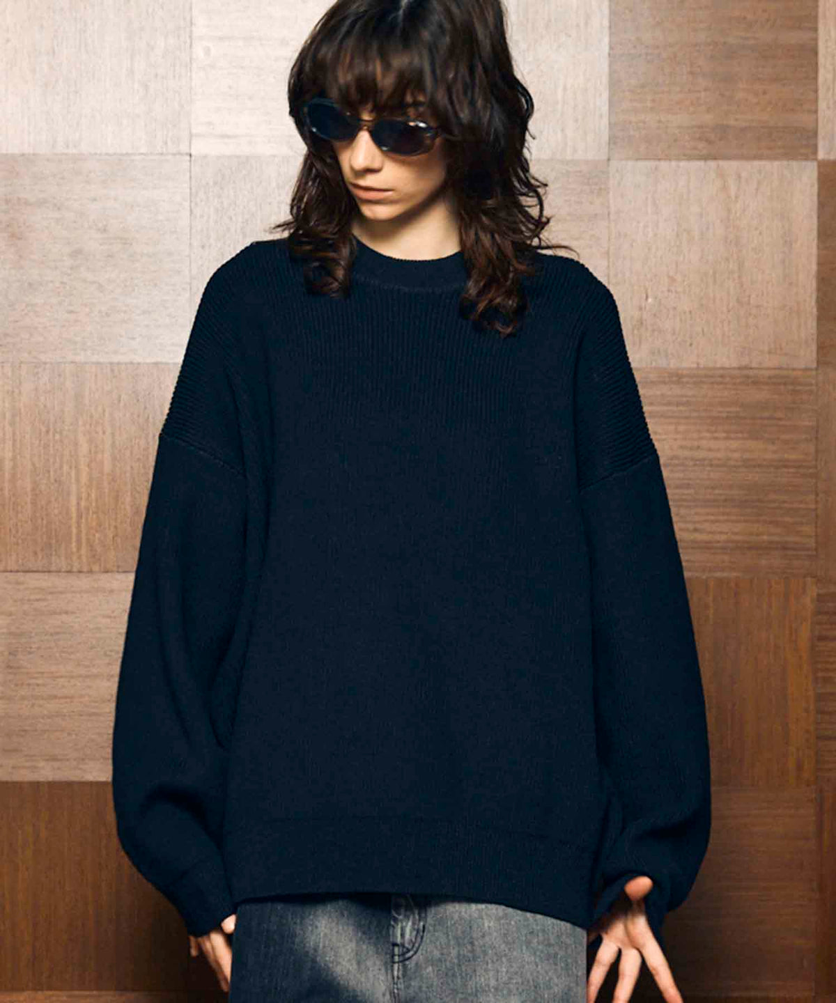 Prime-Over Pullover Crew Neck Knit