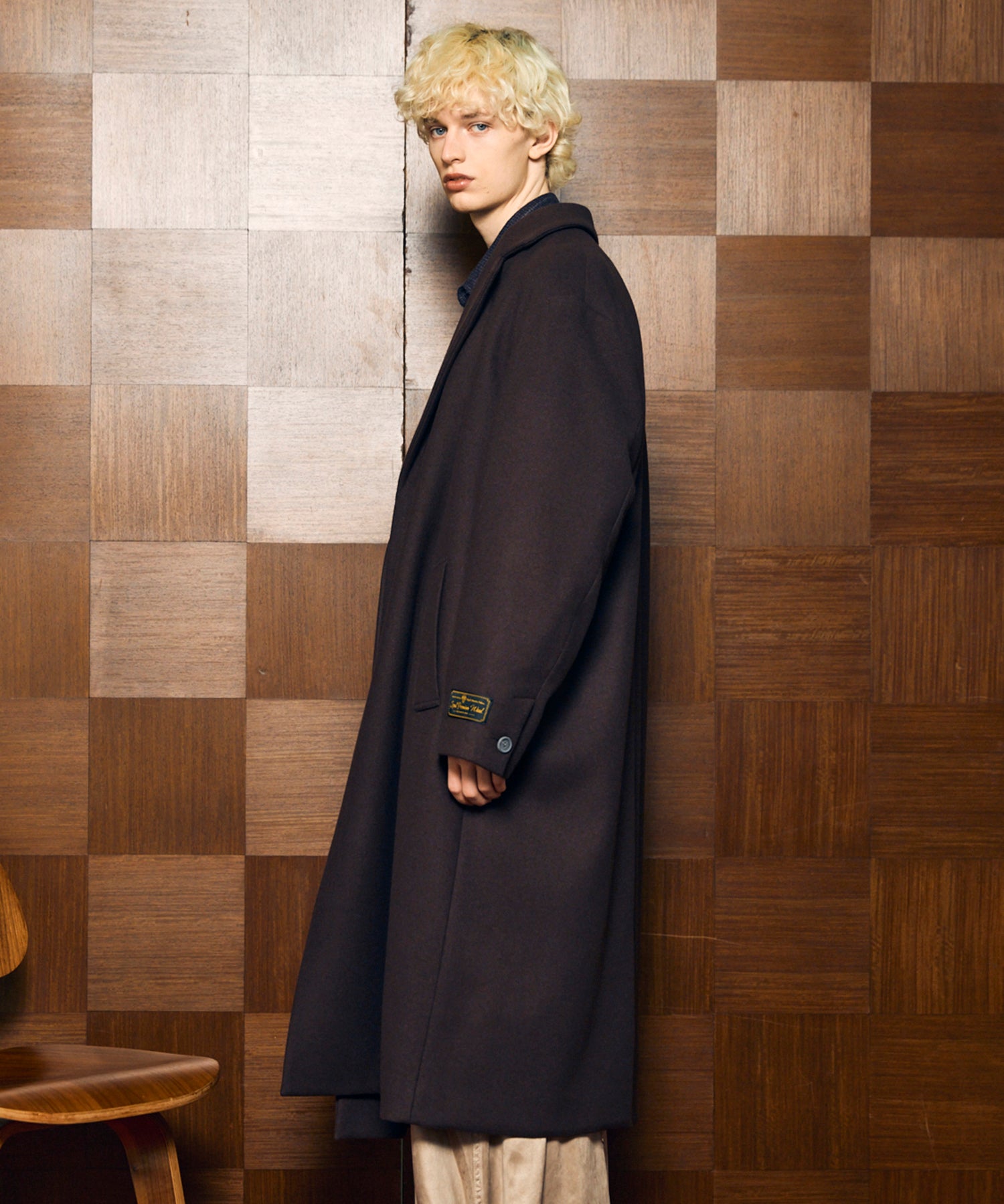 MAISON SPECIAL Super170s Chesterfieldコート Super170s Prime-Over Melton Chesterfield Coat
