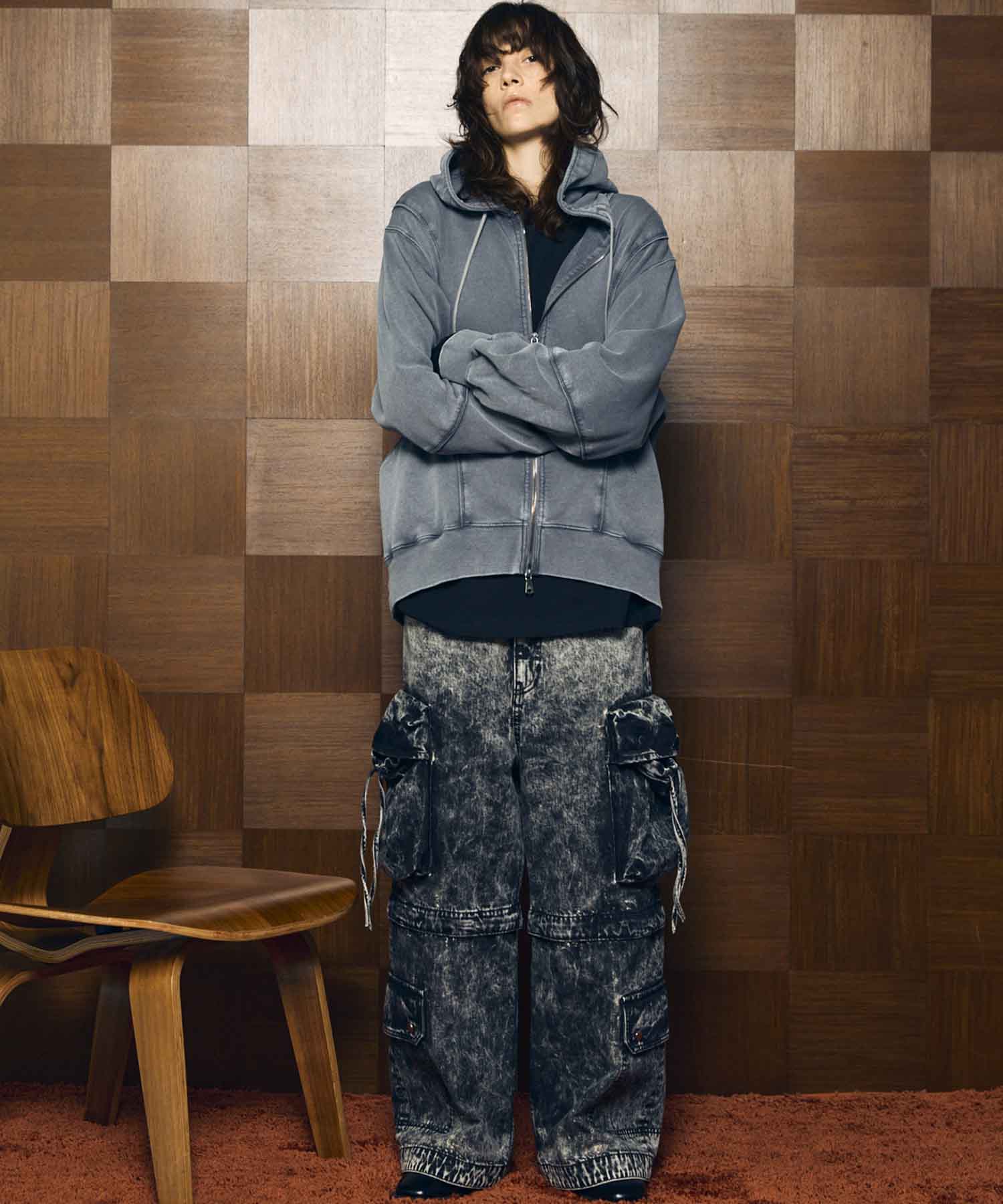 Big Pocket 2way Buggy Denim Cargo Pants