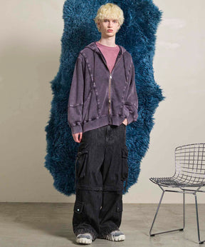 Big Pocket 2way Buggy Denim Cargo Pants