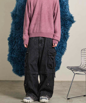 Big Pocket 2way Buggy Denim Cargo Pants