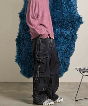 Big Pocket 2way Buggy Denim Cargo Pants