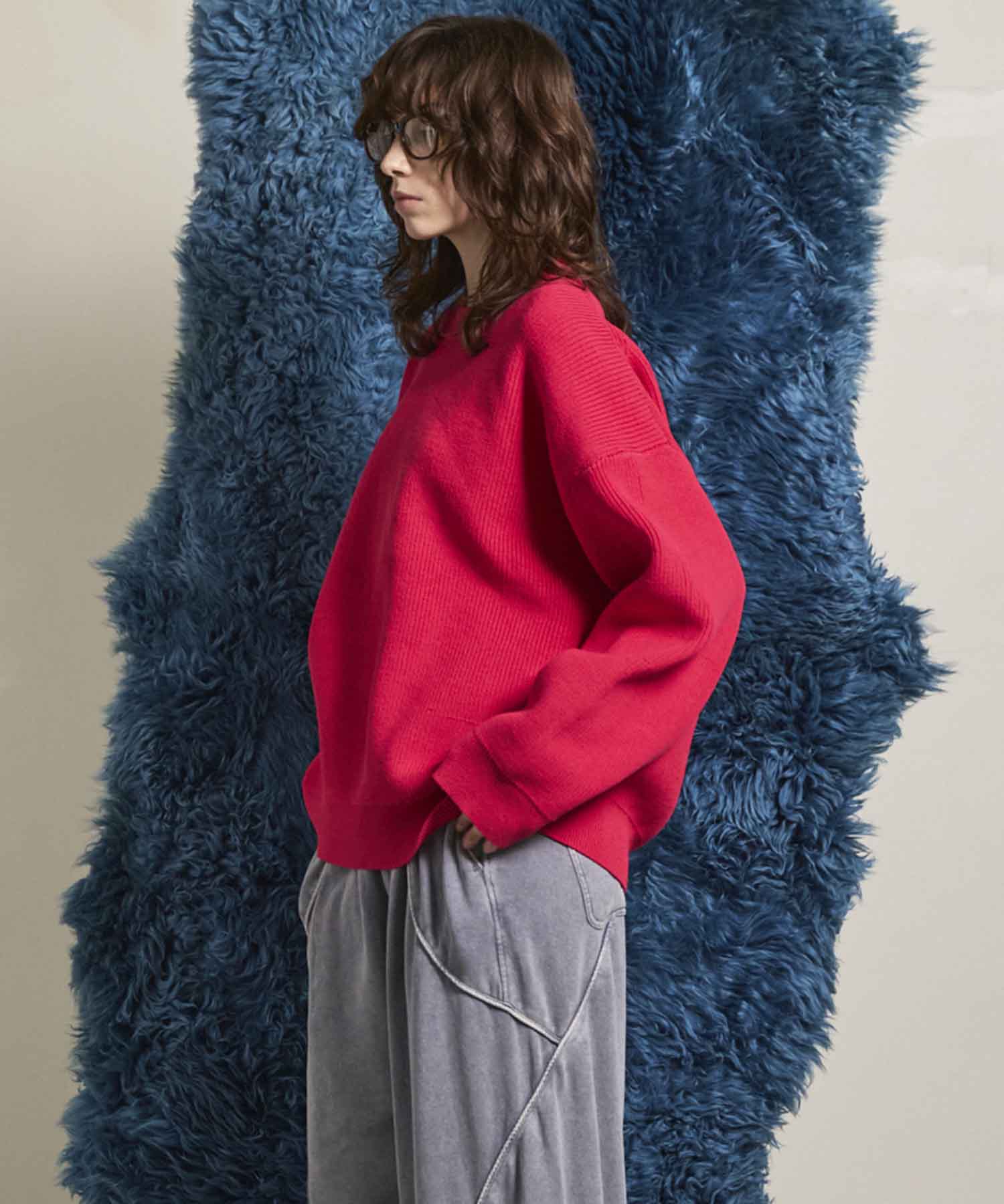 Gradation Short Length Prime-Over V-Neck Knit Pullover