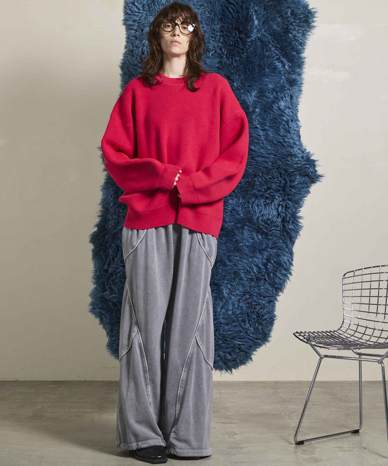 Gradation Short Length Prime-Over V-Neck Knit Pullover