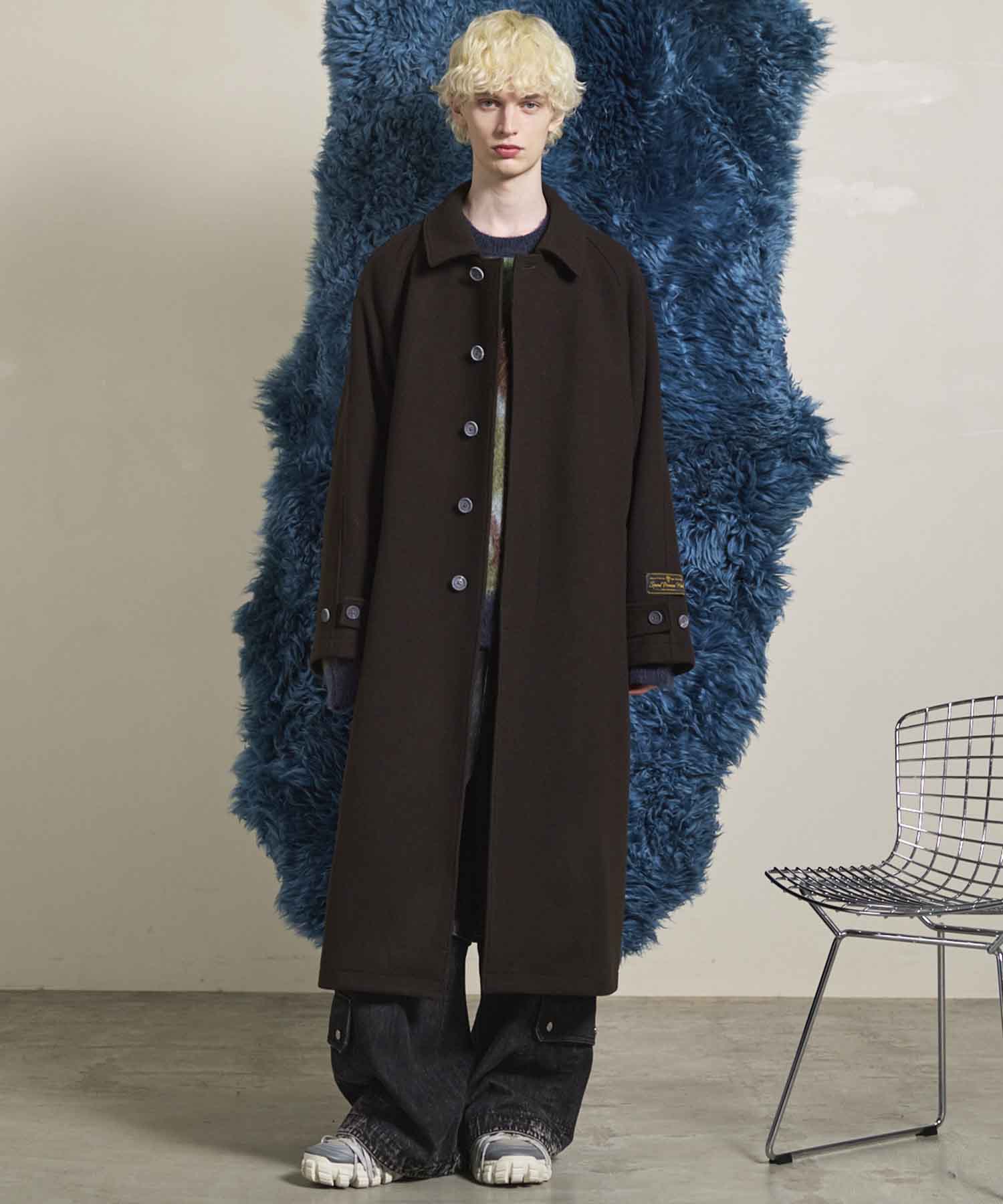 25AW PRE-ORDER】Tribal Pattern Mohair Shaggy Prime-Over Knit